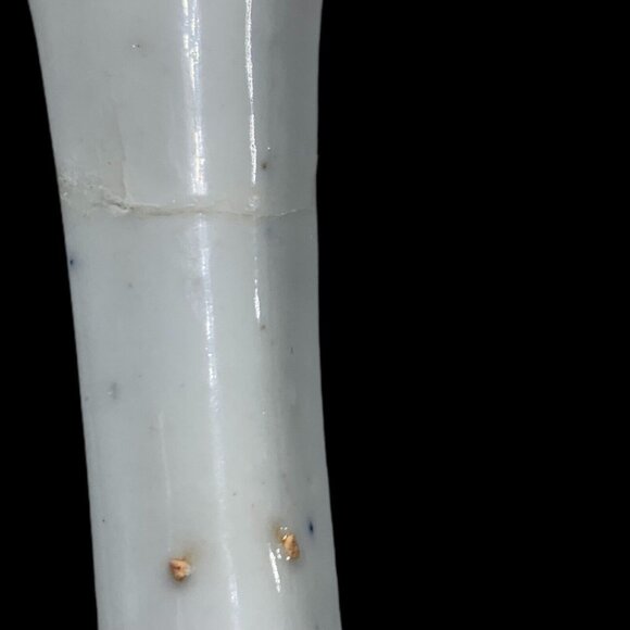 Chinese translucent Rice Eye Grain Blue White Porcelain Bowl Pattern Spoon READ - Picture 10 of 11